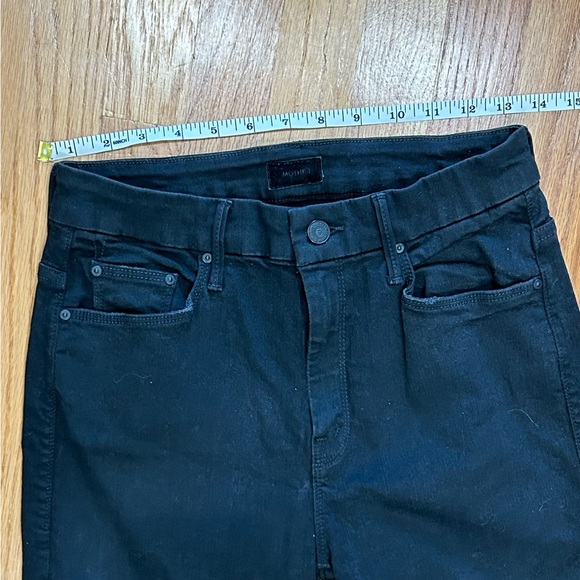 Mother high waisted tie-bow looker ankle in black 28. Out of stock in stores - Picture 4 of 10